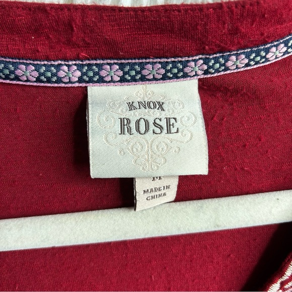 Knox Rose Long Sleeve Embroidered Blouse size M. - Picture 4 of 9